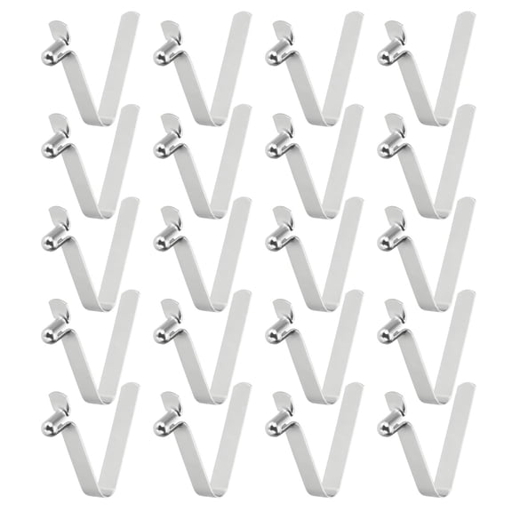 Uxcell 20pcs Single Button Kayak Paddle Snap Spring Clip 3.8x6.5x25mm 65Mn Spring Steel V-Shaped Hollow Lift Telescopic Locking Tube Pole Clips for Tent Umbrella Camping