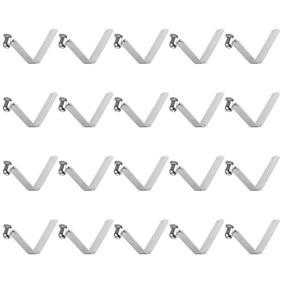 Uxcell 20pcs Single Button Kayak Paddle Snap Spring Clip 49mmx7.9mm V Shaped Hollow Lift Telescopic Locking Pole Clips