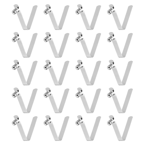 Uxcell 20pcs Single Button Kayak Paddle Snap Spring Clip 5.5x8.5x34mm 65Mn Spring Steel V-Shaped Hollow Lift Telescopic Locking Tube Pole Clips for Tent Umbrella Camping