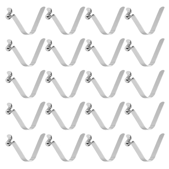 Uxcell 20pcs Single Button Kayak Paddle Snap Spring Clip 5.5x8x38mm 65Mn Spring Steel V-Shaped Hollow Lift Telescopic Locking Tube Pole Clips for Tent Umbrella Camping
