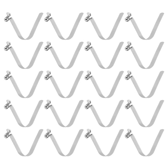 Uxcell 20pcs Single Button Kayak Paddle Snap Spring Clip 5.8x10x49mm 65Mn Spring Steel V-Shaped Hollow Lift Telescopic Locking Tube Pole Clips for Tent Umbrella Camping