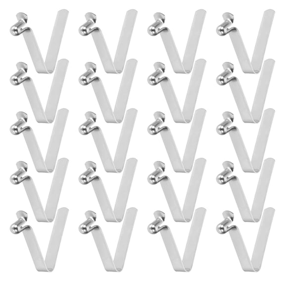 Uxcell 20pcs Single Button Kayak Paddle Snap Spring Clip 5x8.5x30mm 65Mn Spring Steel V-Shaped Hollow Lift Telescopic Locking Tube Pole Clips for Tent Umbrella Camping