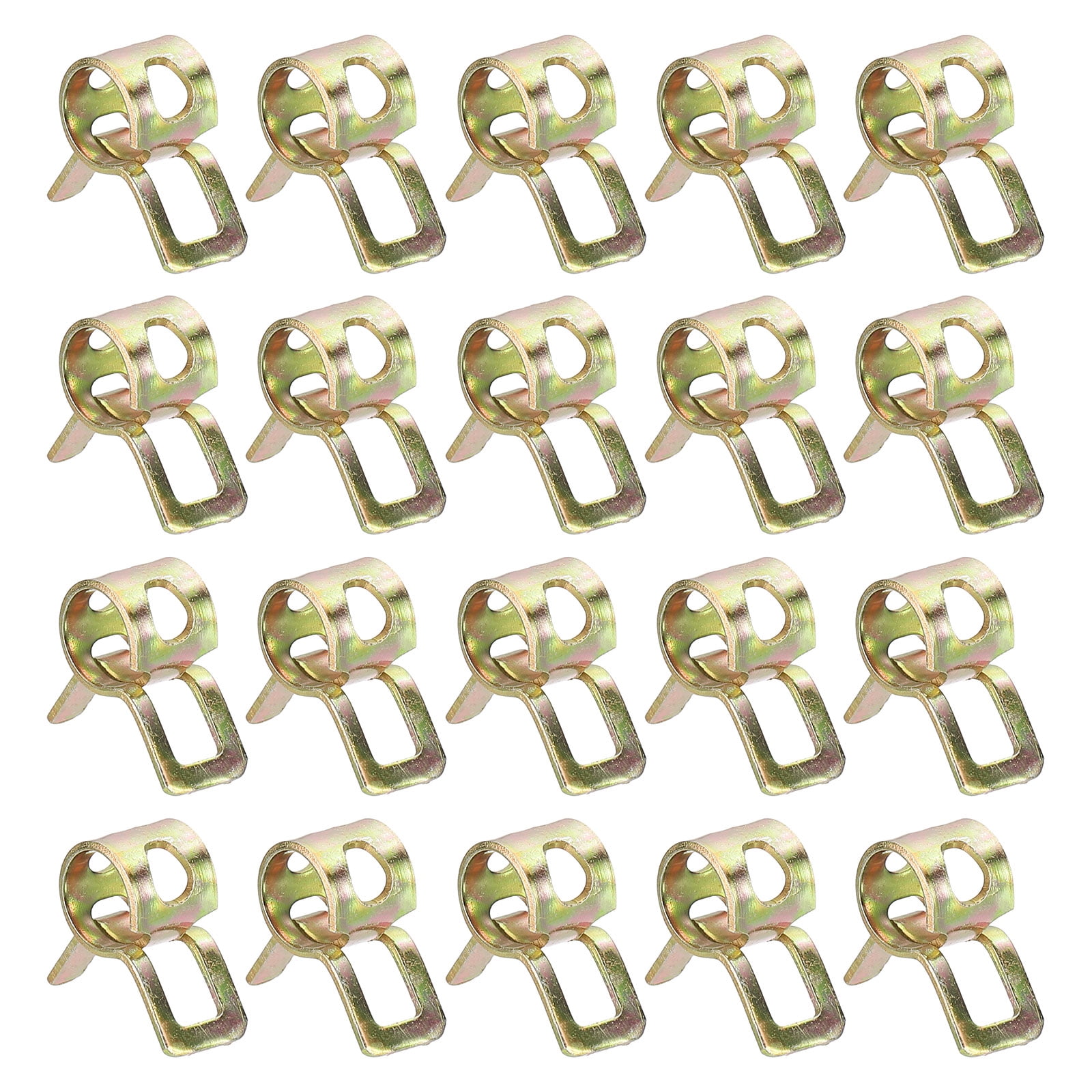 Uxcell 20pcs Spring Band Type Hose Clamps 5.5mm Fuel Line Hose Spring ...