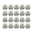thumbnail image 1 of Uxcell 20pcs Spring Cord Lock Metal Cord Stopper Fastener Double Hole Toggle Stopper for Drawstring, White Nickel, 1 of 6