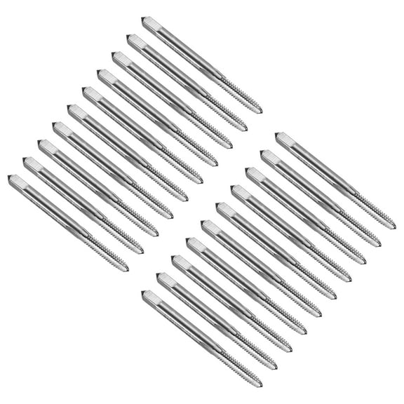 Uxcell 20pcs Straight Flute Thread Tap, 6-32 UNC AS Screw Threading Tapping Tool Machine Taps