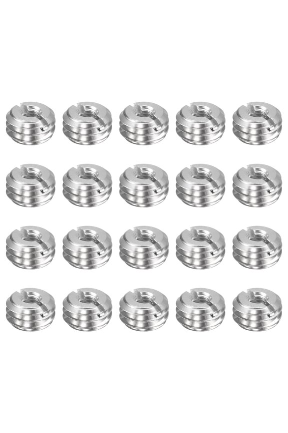 20pcs Thread Repair Inserts M10 x 1.5 Male to M4 x 0.7 Female Thread 6mm Long Stainless Steel Reducing Nuts Metric Self Tapping Sleeves