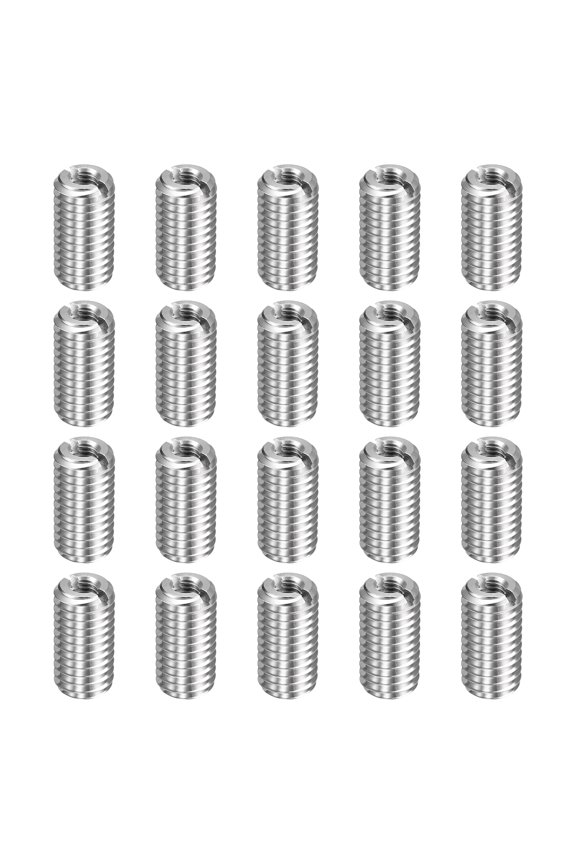 20pcs Thread Repair Inserts M10 x 1.5 Male to M5 x 0.8 Female Thread 20mm Long Stainless Steel Reducing Nuts Metric Self Tapping Sleeves