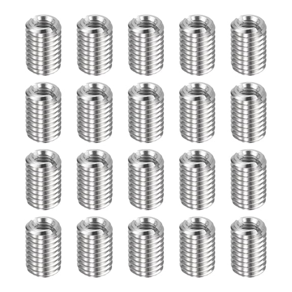 Uxcell 20pcs Thread Repair Inserts M10 x 1.5 Male to M6 x 1 Female Thread 15mm Long Stainless Steel Reducing Nuts Metric Self Tapping Sleeves