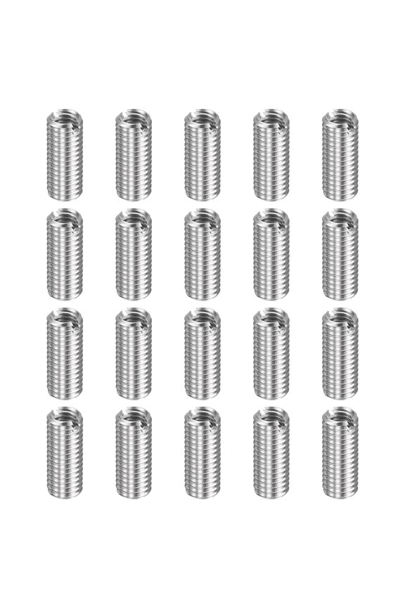 20pcs Thread Repair Inserts M8 x 1.25 Male to M6 x 1 Female Thread 20mm Long Stainless Steel Reducing Nuts Metric Self Tapping Sleeves