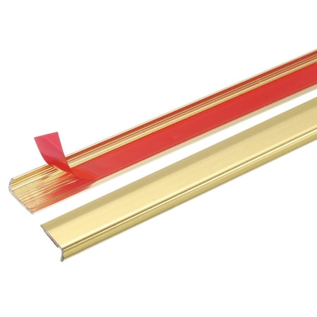 Uxcell 20pcs Tile Edge Trim 12" x 0.4" Peel and Stick Aluminum Alloy Trim, Matte Gold