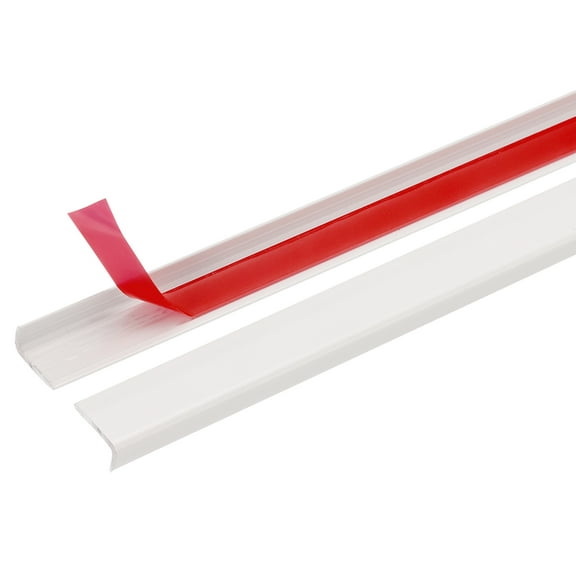 Uxcell 20pcs Tile Edge Trim 12" x 0.4" Peel and Stick Aluminum Alloy Trim, Matte White