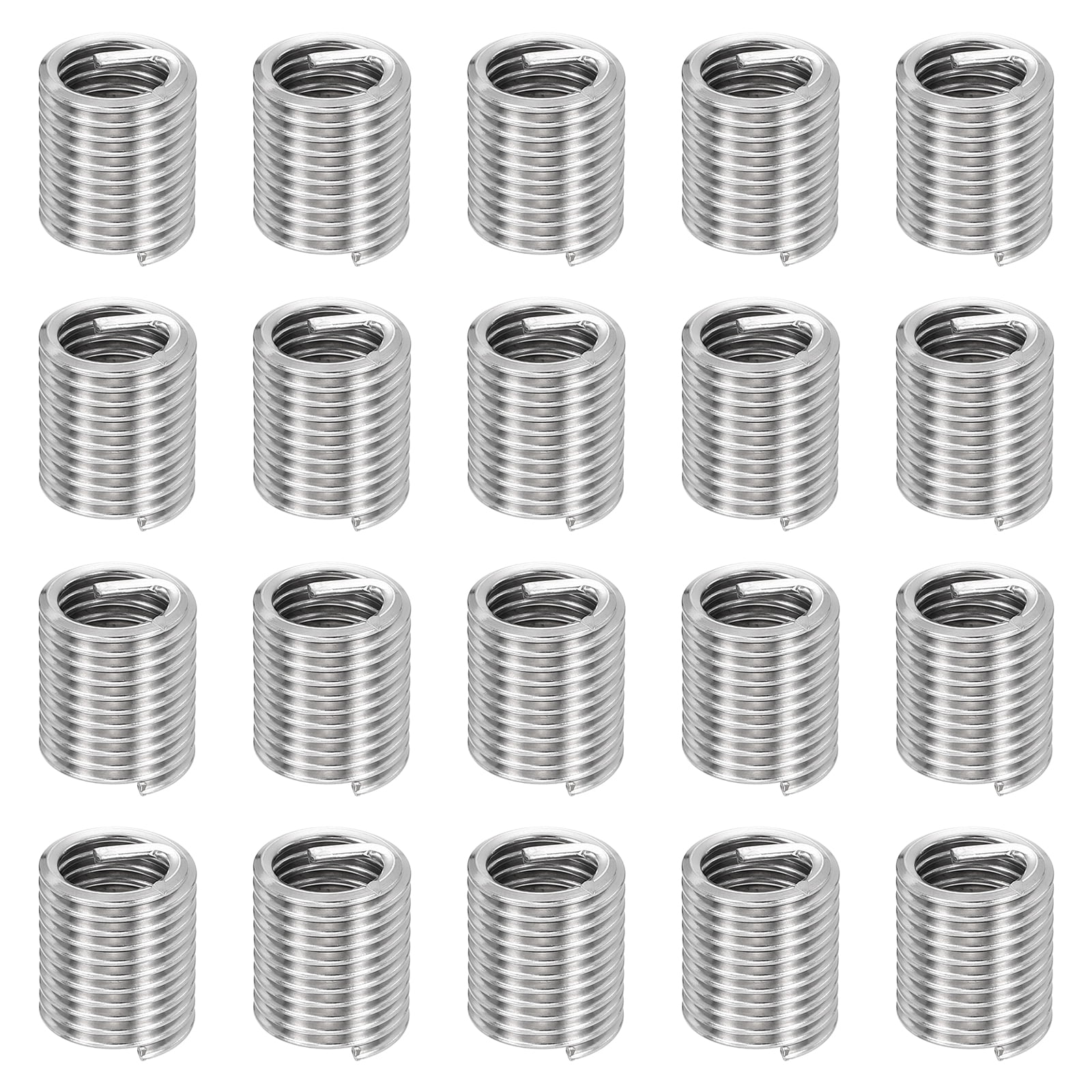 Uxcell 20pcs Wire Thread Inserts M10 x 1.5 x 2D Metric Helical Threaded ...