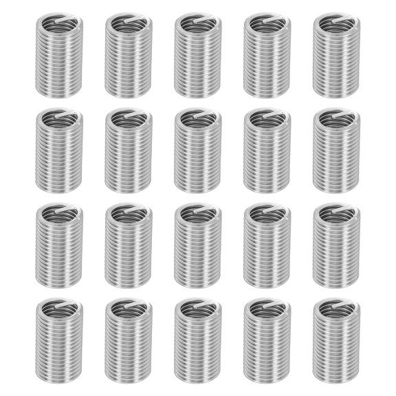 Uxcell 20pcs Wire Thread Inserts M12 x 1.75 x 3D Metric Helical Threaded Sleeve
