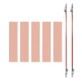 thumbnail image 1 of Uxcell 20x100mm Copper Anode Sheet, 5 Pack Pure Copper Strip (99.995% Pure) 1mm Thick Plate Electrode Set with Alligator Clips Cables for Electroplating Plating Experiment, 1 of 6