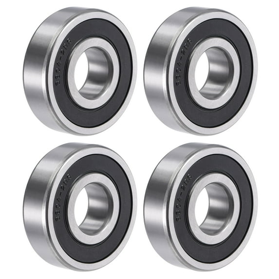 Uxcell 20x52x15mm 6304-2RS Deep Groove Ball Bearings Double Sealed Chrome Steel 4 Pack