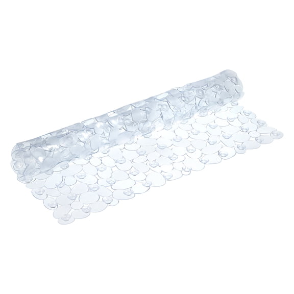 Uxcell 21.3" x 21.3" Non Slip Square Bath Tub Shower Mat for Bathroom Clear White