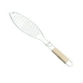 thumbnail image 1 of Uxcell 21.46" Fish Grill Basket, Long Wooden Handle, BBQ Smoking Charcoal Grilling Roast Baskets Stainless Steel, 1 of 5
