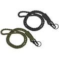 thumbnail image 1 of Uxcell 21.7" Paracord Neck Lanyard Keychain Braided Strong Lanyard with Clip and Key Ring Black Green 2 Pack, 1 of 5