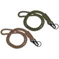 thumbnail image 1 of Uxcell 21.7" Paracord Neck Lanyard Keychain Braided Strong Lanyard with Clip and Key Ring Brown Green 2 Pack, 1 of 5