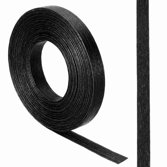 Uxcell 10.94 Yard Paper Weaving Cane 0.6" Wide 12-Ply Basket Making Supplies Black