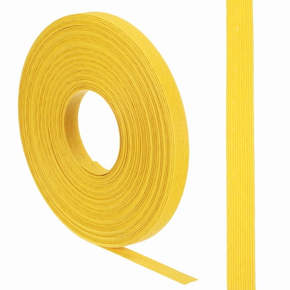 Uxcell 21.87 Yard Paper Weaving Cane 0.6" Wide 12-Ply Basket Making Supplies Yellow