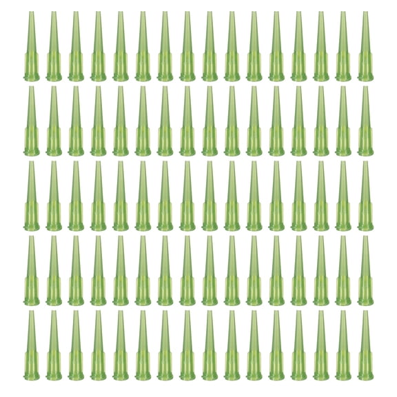 Uxcell 210Pcs 16GA Plastic Tapered Pinhead, TT Blunt Dispensing Needle for Industry Oil Glue Epoxy Dispensing, Grey