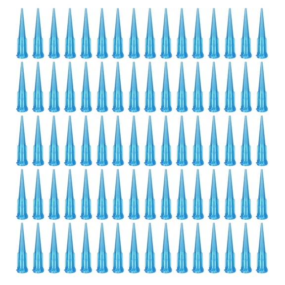 Uxcell 210Pcs 22GA Plastic Tapered Pinhead, TT Blunt Dispensing Needle for Industry Oil Glue Epoxy Dispensing, Dark Blue