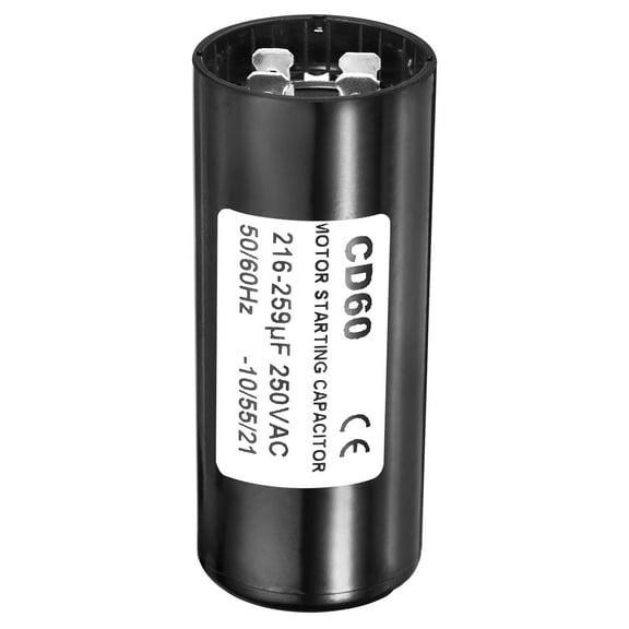 Uxcell 216-259uF/Mfd 250VAC 50/60Hz Motor Start Capacitor CD60 Run Capacitor
