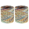 thumbnail image 1 of Uxcell 219 Yards Raffia Ribbon Raffia Craft Ribbon Paper Twine Wrapping Ribbon, Orange/Red 2 Roll, 1 of 7