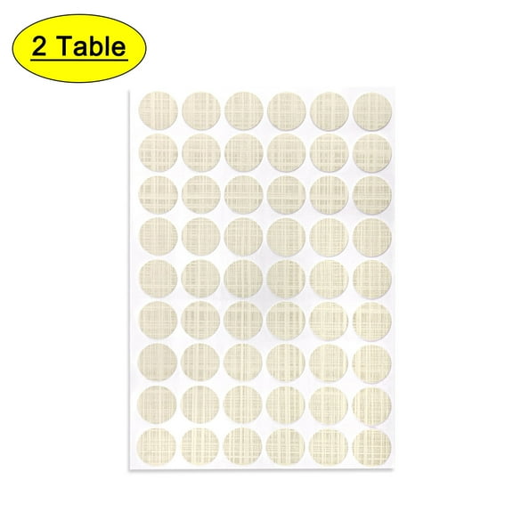Uxcell 21mm Dia Light Oak Self-adhesive Screw Hole Stickers Covers 2 Sheet