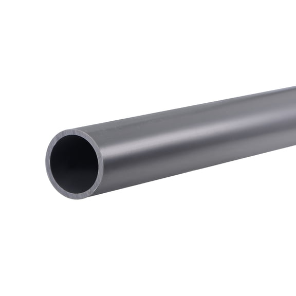Uxcell Rigid Round Pipe Light Grey 0.83 x 0.98"(ID*OD) High Impact for Water Pipe Crafts Cable Sleeve