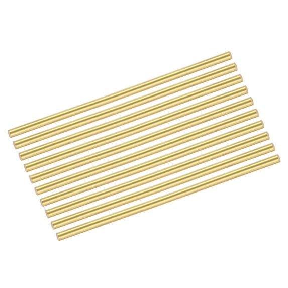 Uxcell 21Pcs Brass Rods 0.1 x 3.94" Brass Solid Round Stock Lathe Bar for Knife Handles Pin DIY Craft Model Plane