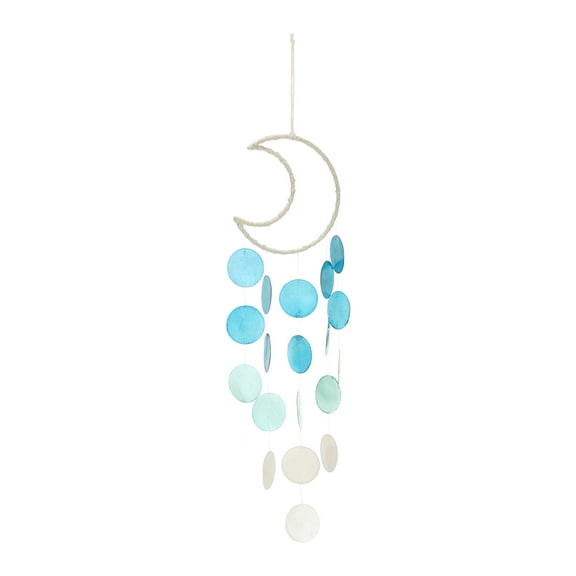 Uxcell 22" Capiz Wind Chimes Seashell Hanging, Blue/Colorful