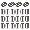 thumbnail image 1 of Uxcell 22 Pcs Dark Gray Plastic Tri-Glide Slider, 1 Inch Slide Clip, Adjustable Webbing Triglides Slider Buckle for Bags, 1 of 7