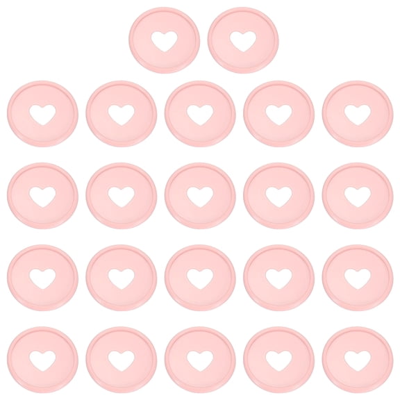Uxcell 22 Pcs Discbound Expansion Discs, Light Pink Heart Shape, 1" OD and 0.2" Thick
