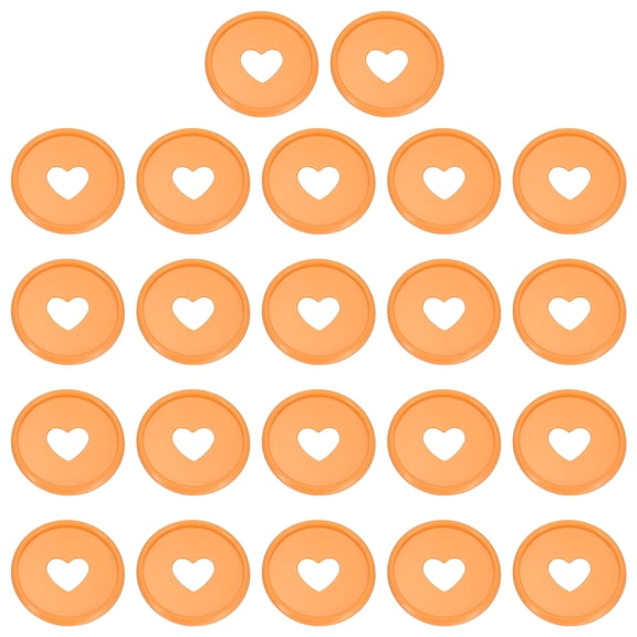 Uxcell 22 Pcs Discbound Expansion Discs, Orange Heart Shape, 1-1/2" OD and 0.2" Thick