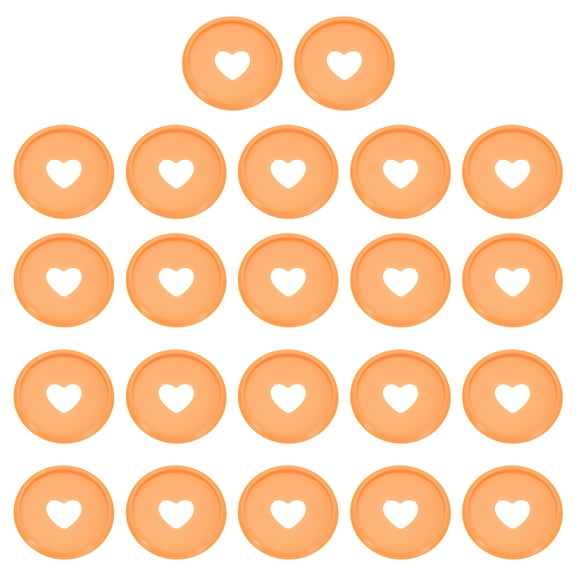 Uxcell 22 Pcs Discbound Expansion Discs, Orange Heart Shape, 1" OD and 0.2" Thick