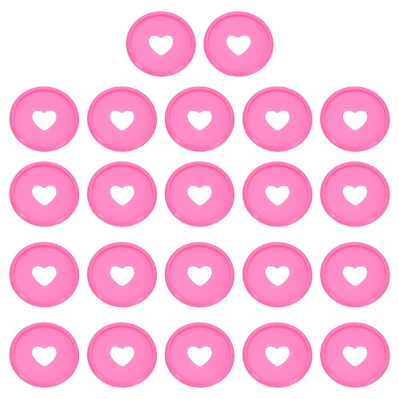Uxcell 22 Pcs Discbound Expansion Discs, Rose Red Heart Shape, 1" OD and 0.2" Thick