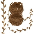 thumbnail image 1 of Uxcell 22 Yards Brown Leaf Ribbon, Leaves Trim Rope Artificial Leaf String for Wreath Making, Style 8, 1 of 6