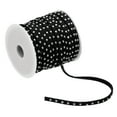 thumbnail image 1 of Uxcell 22 Yards Studded Faux Suede Cord Rope for Jewelry Making, 5mm with Rivets, Black Silver, 1 of 5