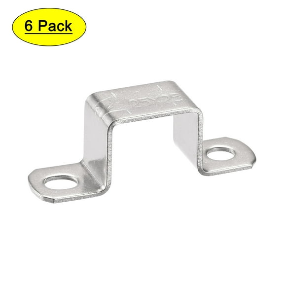 Uxcell 22 x 27mm 304 Stainless Steel U Shaped Connector Bracket 6 Pack