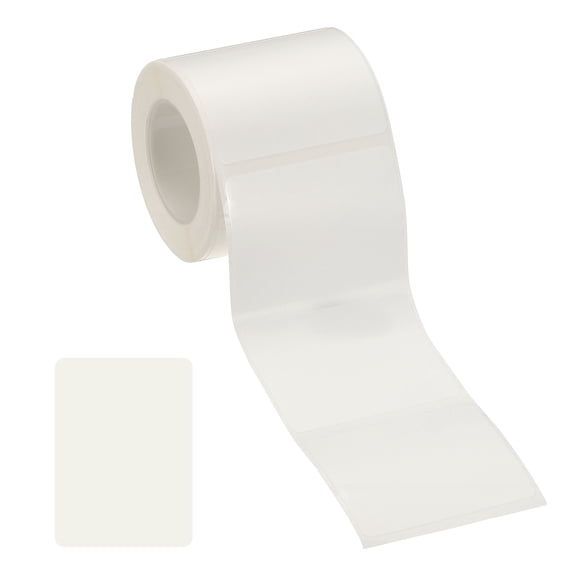 Uxcell 220 Pcs Thermal Labels, 1.6x1.2" Square Thermal Printer Labels Stickers Self Adhesive Tags Paper 1 Rolls Small Waterproof for Printer Small Business Name Tag Barcode, White