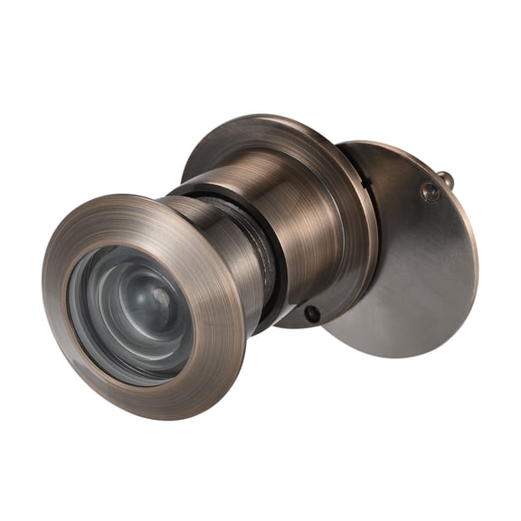 Uxcell 220-degree Brass Door Viewer with Rotating Cover for 40-55mm Doors, Antique Brass Finish