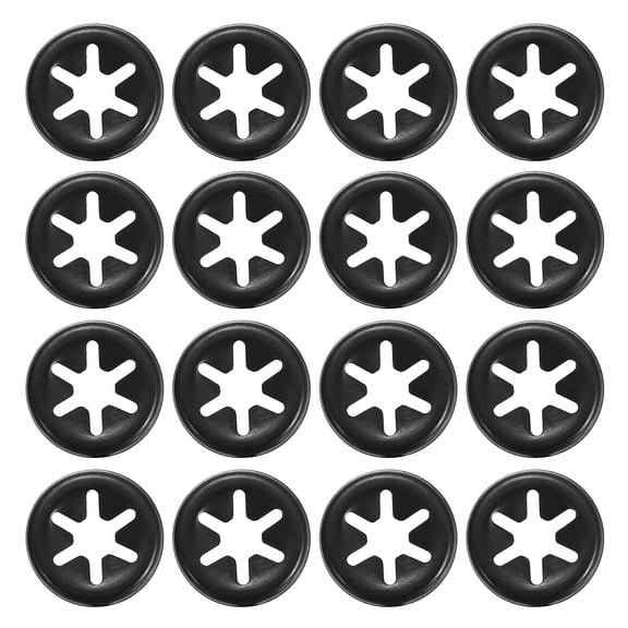 Uxcell 220Pcs Internal Tooth Lock Washers, M4 ID 12mm OD Star Locking Washer Quick Speed Retaining Clips Fasteners for Machinery, Automobile, Industrial Use, Flipped Edge