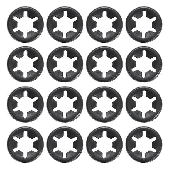 Uxcell 220Pcs Internal Tooth Lock Washers, M8 ID 15mm OD Star Locking Washer Quick Speed Retaining Clips Fasteners for Machinery, Automobile, Industrial Use, Flipped Edge