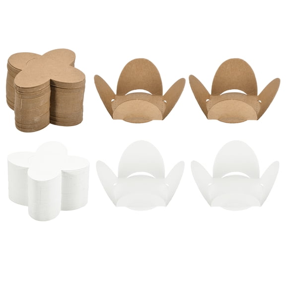 Uxcell 220Pcs Truffle Wrappers, Mini Cupcake Liners, Chocolate Candy Cups, Dessert Base Liners for Christmas, Valentine's Day, Wedding Birthday Party, White/Brown