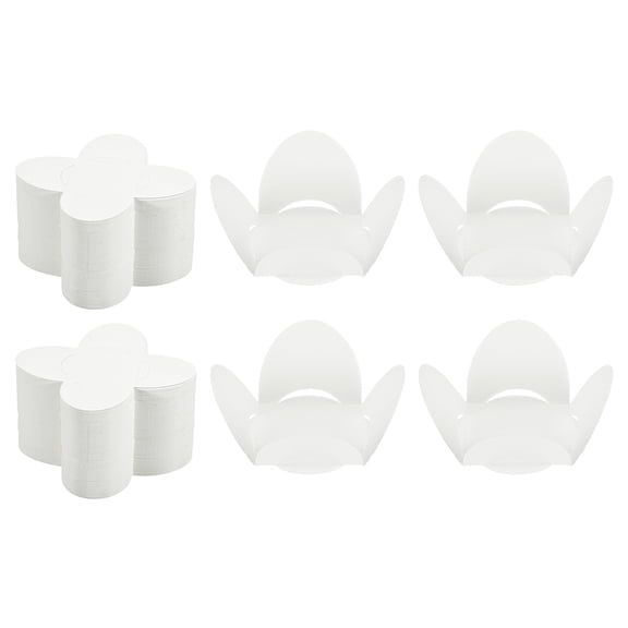 Uxcell 220Pcs Truffle Wrappers, Mini Cupcake Liners, Chocolate Candy Cups, Dessert Base Liners for Christmas, Valentine's Day, Wedding Birthday Party, White