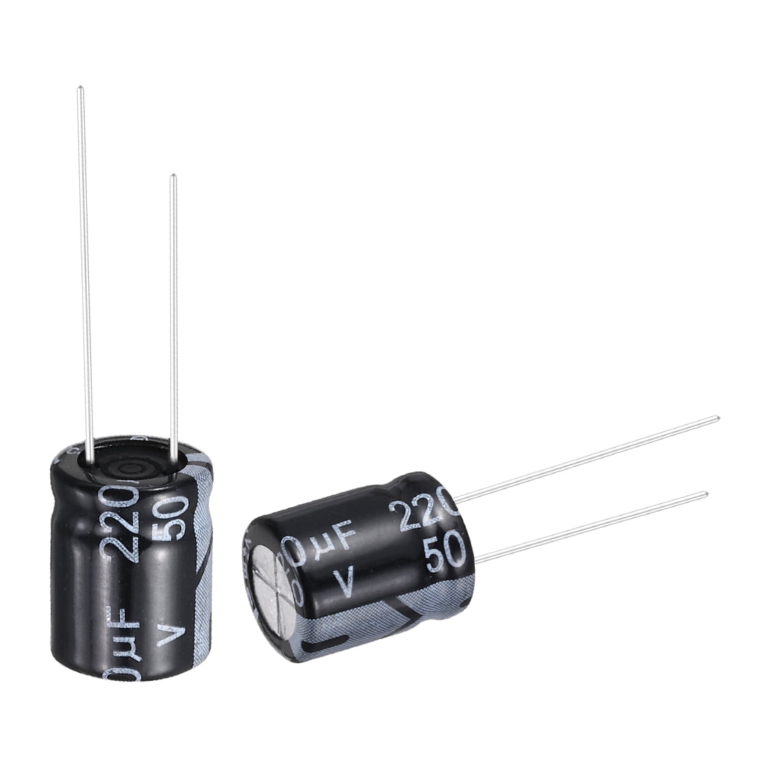 Uxcell 220uF 50V 10x13mm Electrolytic Capacitor, Radial Aluminum ...