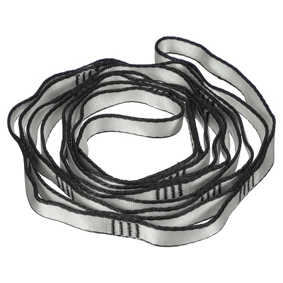 Uxcell 22KN Adjustable Daisy Chain Yoga Extend Belt 1.8M, Nylon Climbing Sling Straps for Home Workout Exercise Pilates Gymnastics, Grey