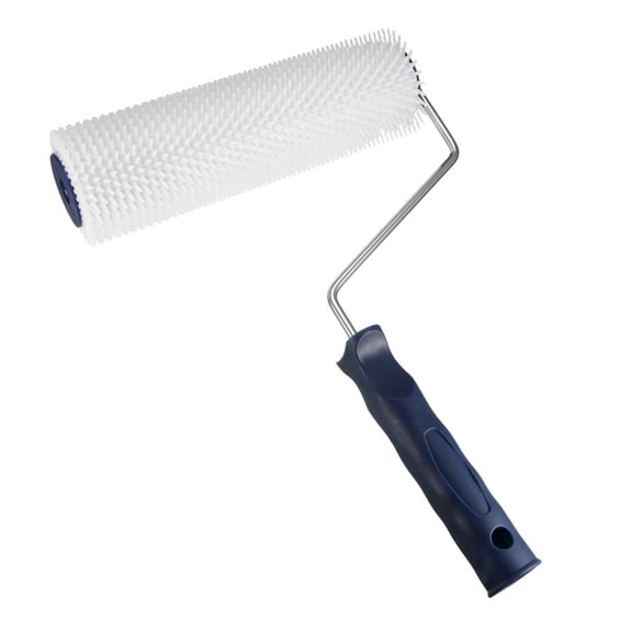 Uxcell 22cm 13mm Teeth Height Latex Floor Self Leveling Screed Spiked Roller